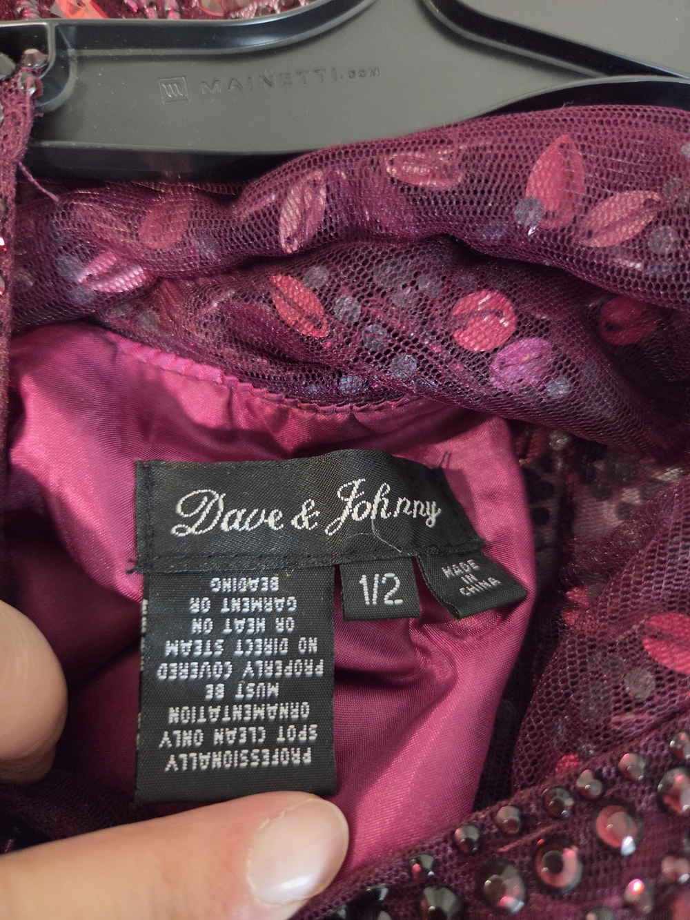 Dave & Johnny Embellished Beaded Dress - Picture 9 of 11